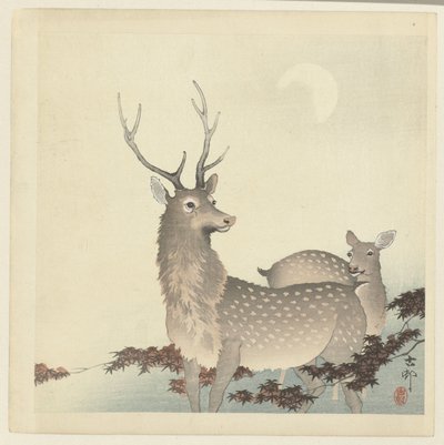 Due cervi da Ohara Koson