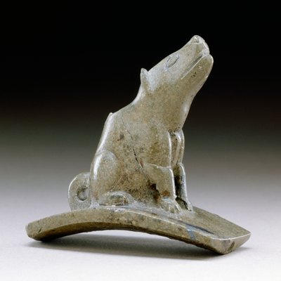 Pipa a piattaforma di coyote, 200 a.C.-100 d.C. da Ohio Hopewell culture