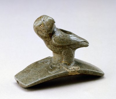 Pipa effigie di falco, 200 a.C.-100 d.C. da Ohio Hopewell culture