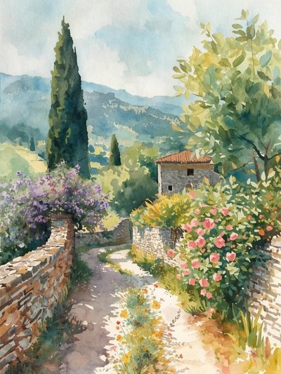 Sentiero di campagna idilliaco da Ohkimiko