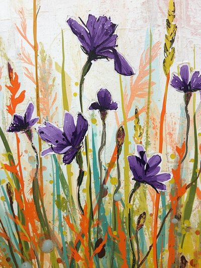 Prato viola dai colori vivaci da Ohkimiko