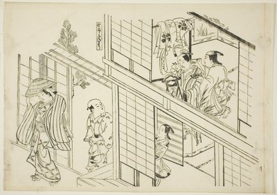 Un giovane Sanemori (Yaro Sanemori), n. 10 da una serie di 12 stampe che raffigurano parodie di opere teatrali da Okumura Masanobu