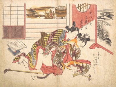 Scena da camera da letto, ca. 1739 da Okumura Masanobu