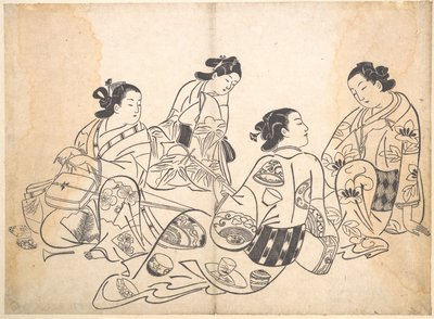 Gruppo di quattro donne da Okumura Masanobu