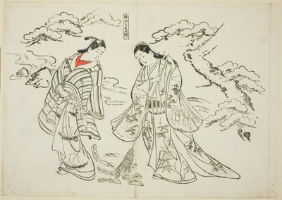 Sleeve-Letter Takasago (Sodefumi Takasago), n. 2 di una serie di 12 stampe raffiguranti parodie di opere teatrali da Okumura Masanobu