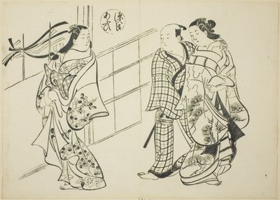 Il capitolo Aoi da "Il racconto di Genji" (Genji Aoi), da una serie di parodie di Genji da Okumura Masanobu
