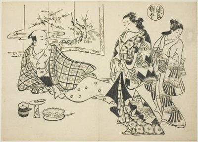 Il capitolo Kiritsubo da "Il racconto di Genji" (Genji Kiritsubo), da una serie di parodie di Genji da Okumura Masanobu