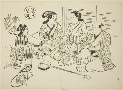 Il Capitolo Momiji-no-ga da "La Storia di Genji" (Genji Momiji-no-ga), da una serie di parodie di Genji da Okumura Masanobu