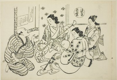 Il capitolo di Waka Murasaki da "Il racconto di Genji" (Genji Waka Murasaki), da una serie di parodie di Genji da Okumura Masanobu