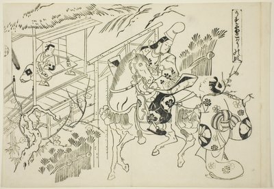 Usuyuki: La Scena di Kogo (Usuyuki Kogo no dan), dalla serie "Scene Famosi dai Burattini Giapponesi (Yamato irotake)" da Okumura Masanobu