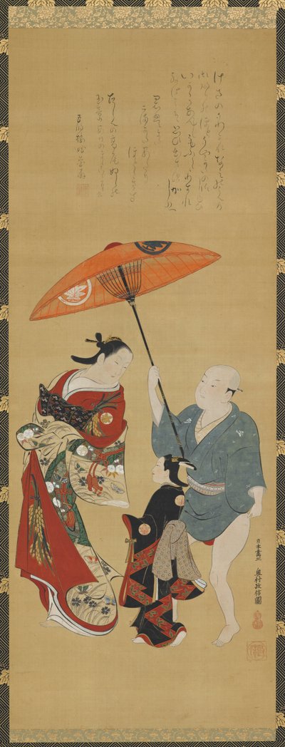 Yujo, sostituto kamuro e servo da Okumura Masanobu