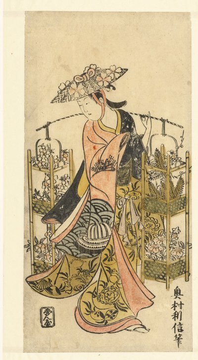 Venditrice di fiori da Okumura Toshinobu