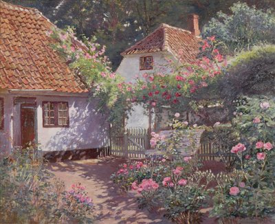 Il giardino delle rose, c.1920 da Olaf Viggo Peter Langer