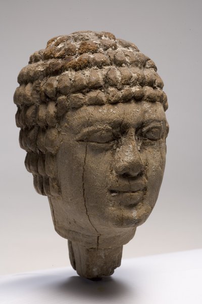 Testa di un uomo (legno) da Old Kingdom Egyptian