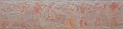Rilievo di una processione di portatori di offerte dalla tomba di Ny-Ank-Nesut, 2575-2134 a.C. da Old Kingdom Egyptian