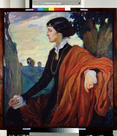 Ritratto della poetessa russa Anna Akhmatova (Achmatova) (1889-1966) da Olga Lyudvigovna Della Vos Kardovskaya