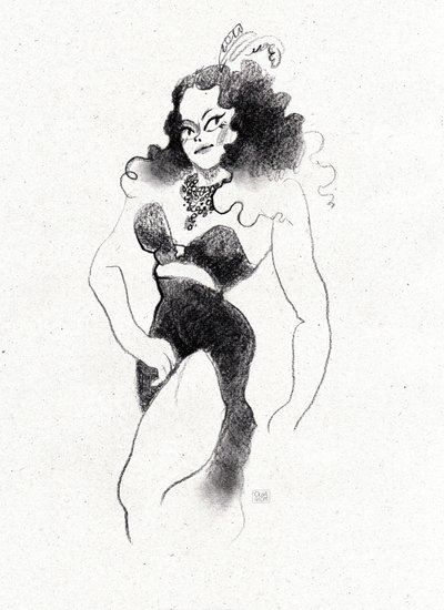 Retro Burlesque Diva da Olga Skomorokhova