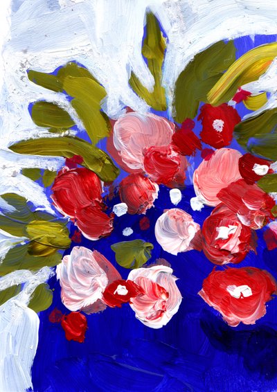 Fiori astratti dai colori vivaci da Olga Skomorokhova