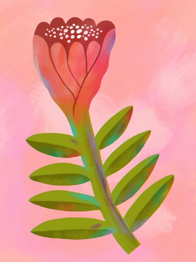 Rosa vivace e motivi botanici da Olga Skomorokhova