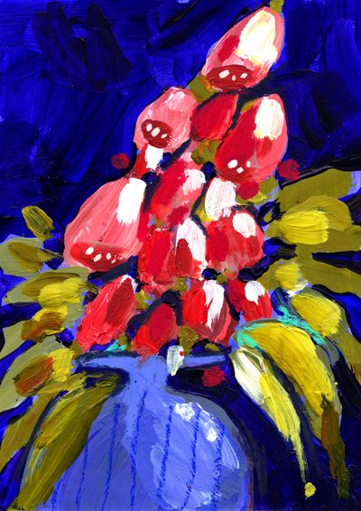 Fiori di un rosso vivace da Olga Skomorokhova