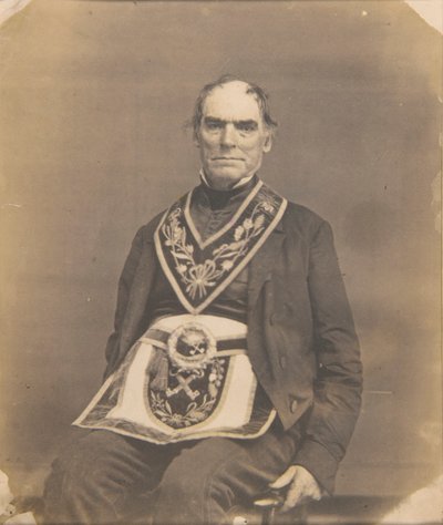 Ritratto di uomo in abiti massonici da Oliver H. Willard