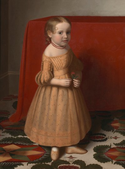 Ritratto di una giovane ragazza con rosa da Oliver Tarbell Eddy