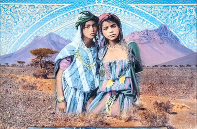 Cartolina dal Marocco, 2023 (mixed media on canvas) da Olivia Gozzano