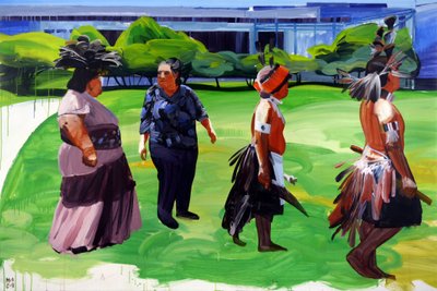 Il nuovo mondo, 2011 (acrilico su tela) da Olivier Morel
