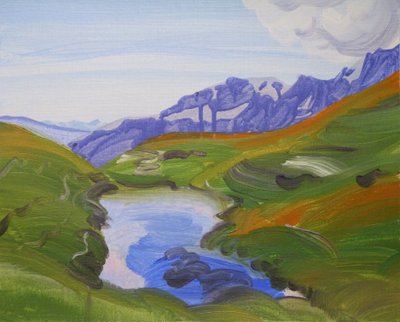 Leukerbad 27, 2014 (acrilico su tela) da Olivier Morel