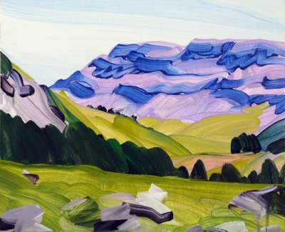 Leukerbad 33, 2017 (acrilico su tela) da Olivier Morel