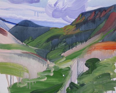 Leukerbad 4, 2012 (acrilico su tela) da Olivier Morel