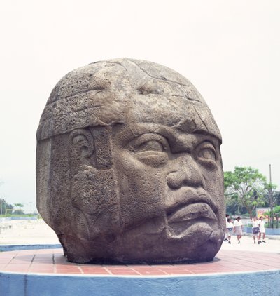 Testa colossale da San Lorenzo, Veracruz, Messico, preclassico da Olmec