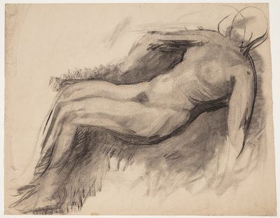 Modello femminile sdraiato da Oluf Hartmann