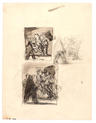 Tre studi per "Macbeth e le streghe" da Oluf Hartmann