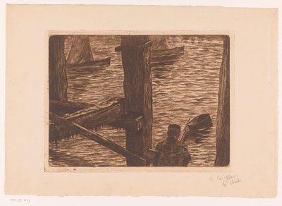 Pescatore tra i pali da Omer Coppens (signed by artist)