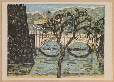 Nijūbashi (serie Recollections of Tokyo) da Onchi Kôshirô