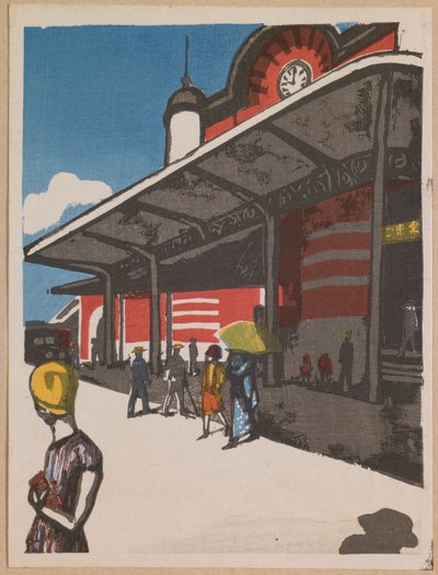 Stazione di Tokyo (serie Recollections of Tokyo) da Onchi Kôshirô