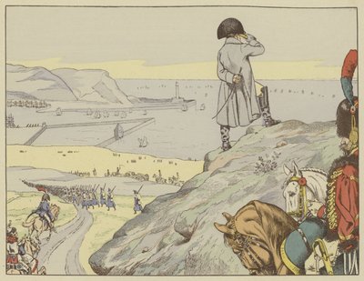 Al campo di Boulogne, Napoleone guardava costantemente attraverso la Manica verso l