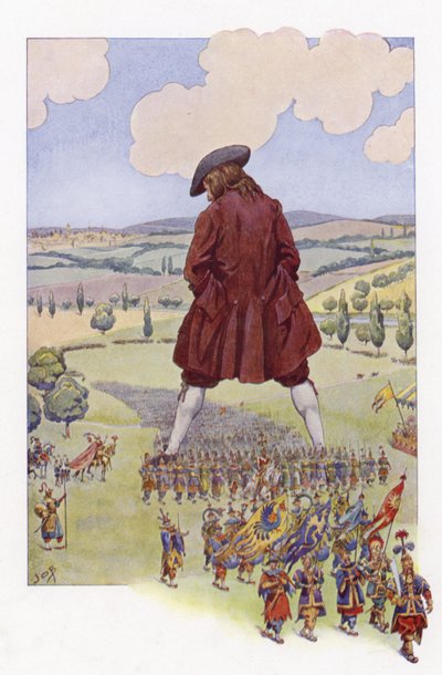 Illustrazione per I viaggi di Gulliver da Onfray de Breville Job
