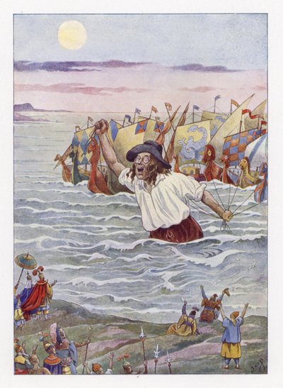 Illustrazione per I viaggi di Gulliver da Onfray de Breville Job