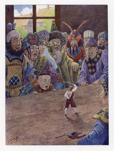 Illustrazione per I viaggi di Gulliver da Onfray de Breville Job