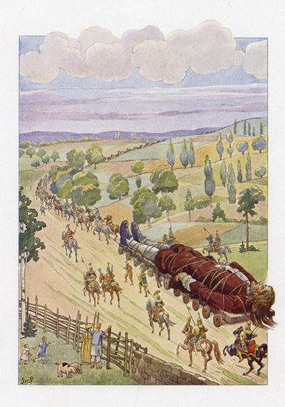 Illustrazione per I viaggi di Gulliver da Onfray de Breville Job