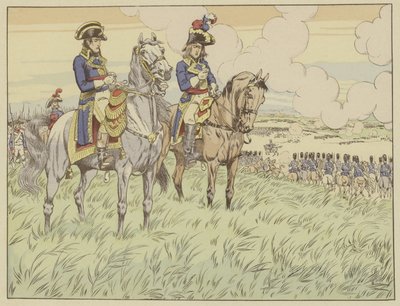 Napoleone e il Generale Louis Desaix alla Battaglia di Marengo, 24 giugno 1800 da Onfray de Breville Job