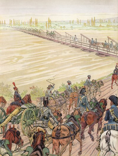Napoleone attraversa il Reno, 1 ottobre 1805 da Onfray de Breville Job