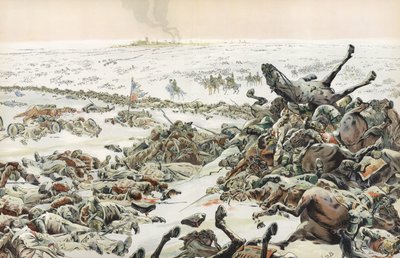 Napoleone osserva il massacro alla Battaglia di Eylau, febbraio 1807 da Onfray de Breville Job