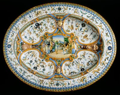 Vassoio con grottesche dalla bottega di Orazio Fontana conservato nel Museo Nazionale del Bargello, Firenze da Orazio (workshop of) Fontana