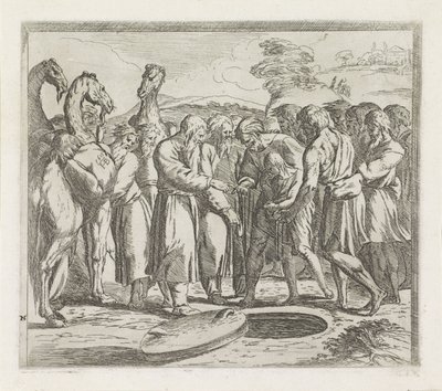 Giuseppe venduto dai suoi fratelli da Orazio Borgianni