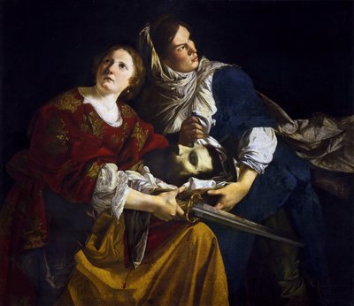 Giuditta e la sua ancella con la testa di Oloferne, c. 1610 da Orazio Gentileschi