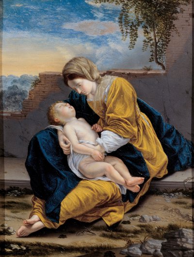 Madonna col Bambino in un paesaggio da Orazio Gentileschi