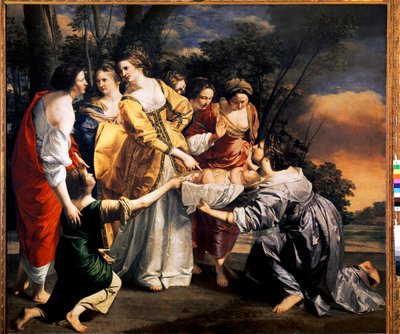 Mosè salva le acque del Nilo da Orazio Gentileschi
